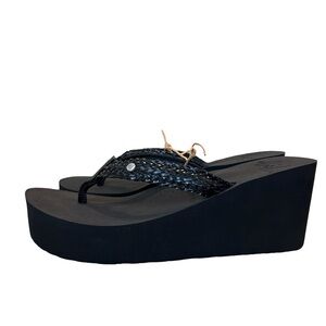 Roxy Wedge Sandal Black NWT